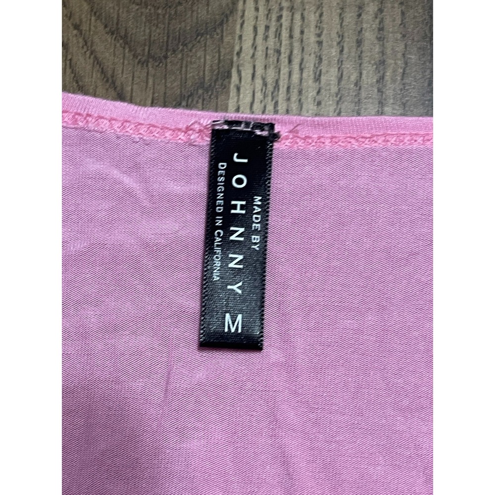BY JOHNNY Shirt, Women's Size Medium, Pink, V-neck, Short Sleeve - Picture 7 of 9